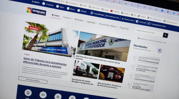 Site da Prefeitura de Petrolina é alvo de ataque cibernético e apresenta oscilações
