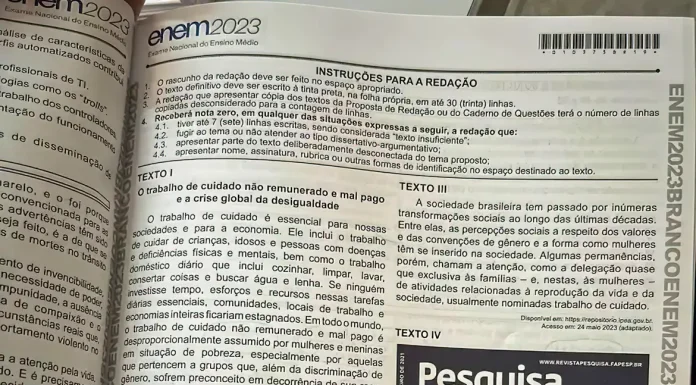 Inep disponibiliza cartilha da redação do Enem