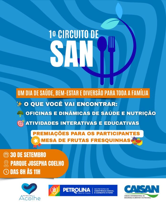 Petrolina promove 1º Circuito de Segurança Alimentar e Nutricional no Parque Josepha Coelho