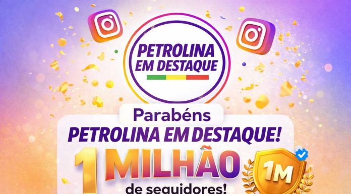 O perfil Petrolina em Destaque alcança a marca de 1 milhão de seguidores no Instagram