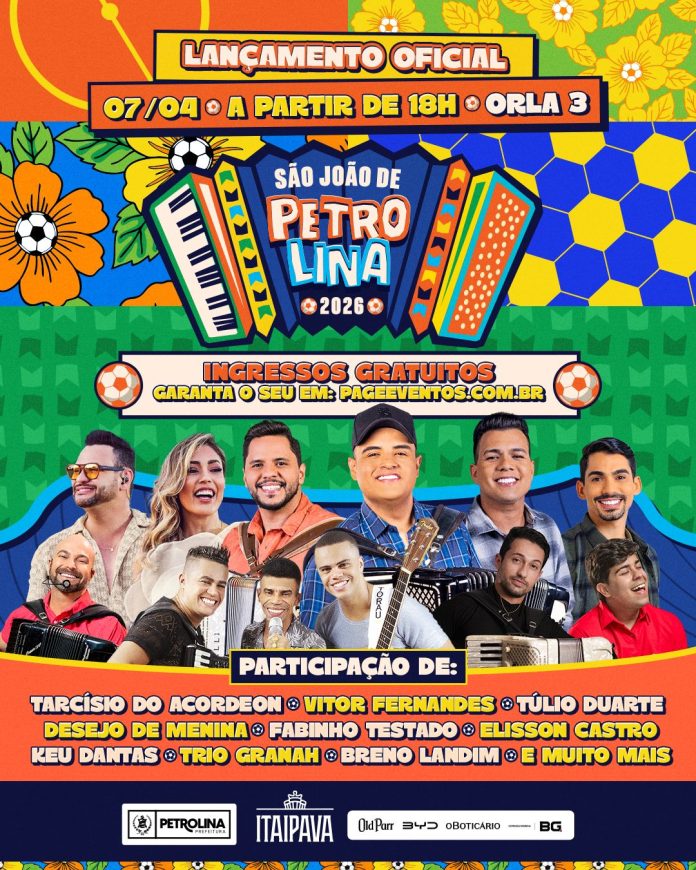 Lançamento do São João de Petrolina terá grandes atrações da música nacional