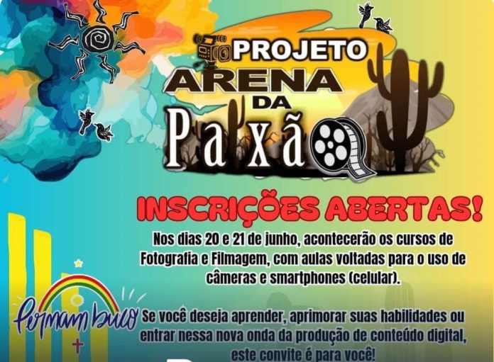 Projeto Arena da Paixão abre inscrições gratuitas para cursos de Projeto Arena da Paixão abre inscrições gratuitas para cursos de Fotografia e Filmagem em Pernambuco