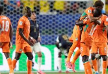 Equador para no travessão e Costa do Marfim vence no final, no Grupo E
